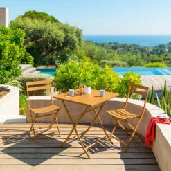 Table De Jardin Pliante Carrée Greensboro Ocre