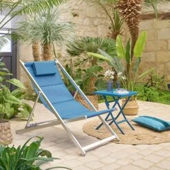 Table D'appoint De Jardin Carrée Greensboro Bleu Canard 7 Table D'appoint De Jardin Carrée Greensboro Bleu Canard -Hespéride 00W080234D