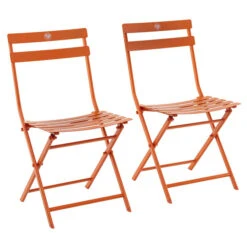 Lot De 2 Chaises De Jardin Pliantes Greensboro Terre Battue -Hespéride 00W084945C