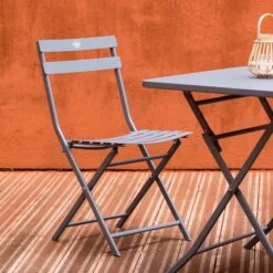 Lot De 2 Chaises De Jardin Pliantes Greensboro Gris Quartz -Hespéride 00W084946I