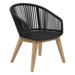 Lot De 2 Fauteuils De Jardin Batam Anthracite & Teck -Hespéride 00W084998D