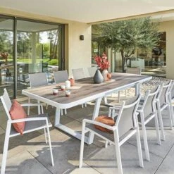 Table De Jardin Extensible Unisson Pécan & Blanc -Hespéride 00W085053G