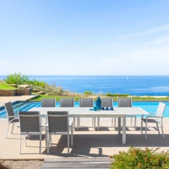 Table De Jardin Extensible Allure Gris & Blanc