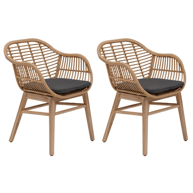Lot De 2 Fauteuils De Jardin Turia Acacia 1 Lot De 2 Fauteuils De Jardin Turia Acacia