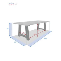 Table De Jardin Iruya Teck & Graphite -Hespéride 00W085109F
