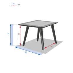 Table De Jardin Bistro Lambada Céramique & Graphite -Hespéride 00W085115D