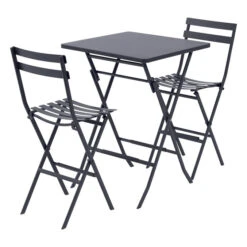 Table Haute Pliante De Jardin Greensboro Graphite -Hespéride 00W085154C