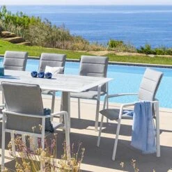 Fauteuil De Jardin Empilable Diese Perle & Blanc