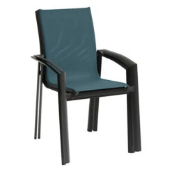 Fauteuil De Jardin Empilable Axant Bleu Canard & Graphite -Hespéride 00W085167C