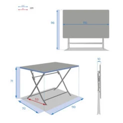 Table De Jardin Pliante Rectangulaire Greensboro Pétrole -Hespéride 00W085244E