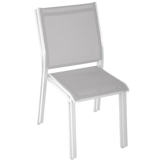 Chaise De Jardin Empilable Essentia Galet & Blanc 2 Chaise De Jardin Empilable Essentia Galet & Blanc – Image 2