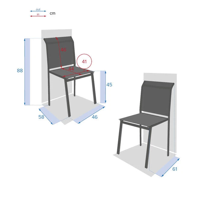 Chaise De Jardin Empilable Essentia Galet & Blanc 3 Chaise De Jardin Empilable Essentia Galet & Blanc – Image 3