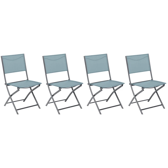 Lot De 4 Chaises De Jardin Pliantes Modula Vert Jade & Graphite 1 Lot De 4 Chaises De Jardin Pliantes Modula Vert Jade & Graphite