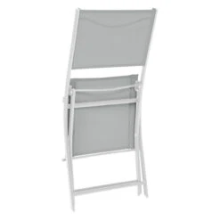Lot De 4 Chaises De Jardin Pliantes Modula Galet & Blanc -Hespéride 00W085273C