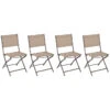 Lot De 4 Chaises De Jardin Pliantes Modula Lin & Tonka