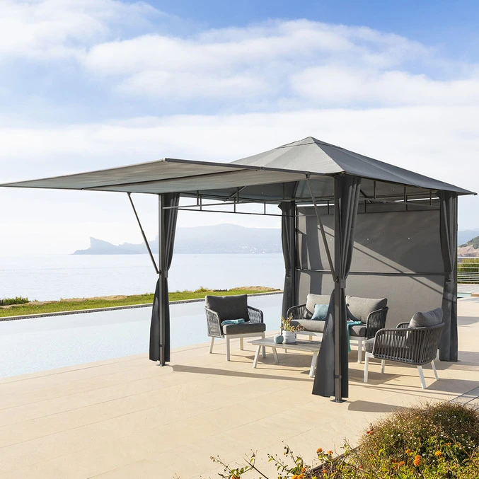 Tonnelle Omelya Ardoise 1 Tonnelle Omelya Ardoise