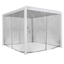 Kit De Rideaux, Moustiquaires Et Rails Pour Pergola Evora -Hespéride 00W085305C