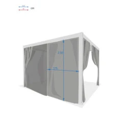 Kit De Rideaux, Moustiquaires Et Rails Pour Pergola Evora -Hespéride 00W085305E