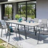 Ensemble Table De Jardin Extensible Pavane Pécan + 10 Fauteuils Axant