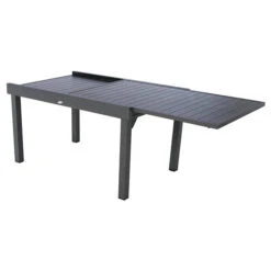 Ensemble Table De Jardin Extensible Piazza Graphite + 10 Fauteuils Piazza -Hespéride 00W089011F