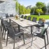 Ensemble Table De Jardin Extensible Pavane + 12 Fauteuils Axiome