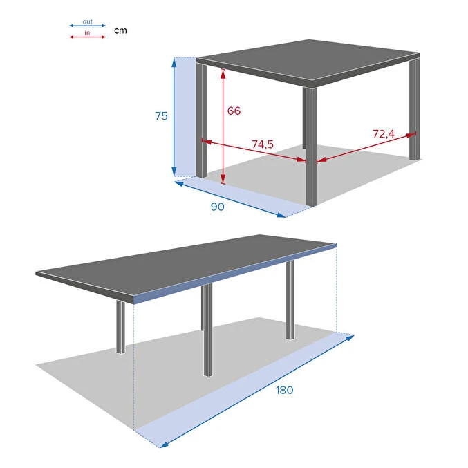 Ensemble Table De Jardin Extensible Piazza Gris Smoke + 4 Fauteuils Piazza 5 Ensemble Table De Jardin Extensible Piazza Gris Smoke + 4 Fauteuils Piazza – Image 5