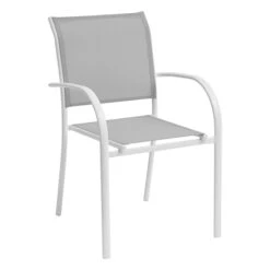Ensemble Table De Jardin Extensible Piazza Gris Smoke + 12 Fauteuils Piazza -Hespéride 00W089030G
