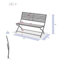 Banc Pliant Olbia Noir Graphite Hespéride -Hespéride banc pliant olbia noir graphite hesperide 4