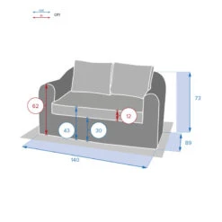 Canapé 2 Places Moorea Hespéride Terre Ombre -Hespéride canape 2 places moorea hesperide terre ombre 2