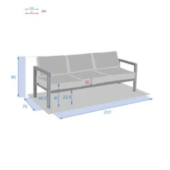 Canapé De Jardin Jauca Noisette / Gris Boisé Hespéride -Hespéride canape de jardin jauca noisette gris boise hesperide 1 2