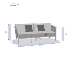 Canapé De Salon Extérieur 3 Places Embruns Hespéride -Hespéride canape de salon exterieur 3 places embruns hesperide 3