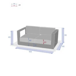 Canapé Extérieur 2 Places Allure Blanc Hespéride -Hespéride canape exterieur 2 places allure blanc hesperide 2