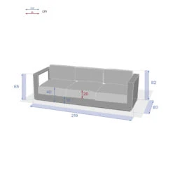 Canapé Extérieur 3 Places Allure Blanc Hespéride -Hespéride canape exterieur 3 places allure blanc hesperide 2