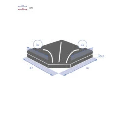 Dalle 25 Kg Pour Pied De Parasol En Croix Hespéride Noir -Hespéride dalle 25kg pour pied de parasol en croix hesperide noir 3