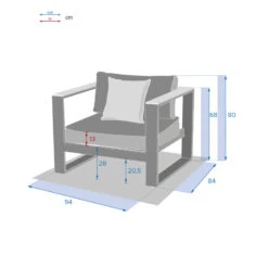 Fauteuil De Salon Emperia Graphite Hespéride -Hespéride fauteuil de salon emperia graphite hesperide 3