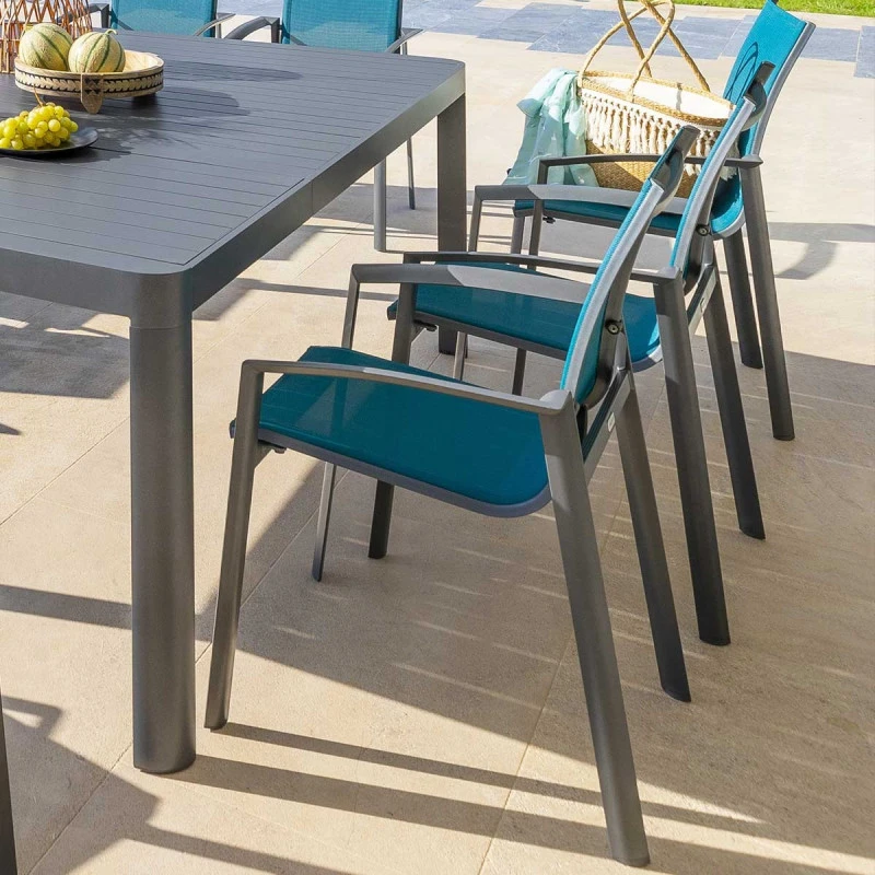 Fauteuil Extérieur Axant Bleu Canard/graphite Hespéride 2 Fauteuil Extérieur Axant Bleu Canard/graphite Hespéride – Image 2