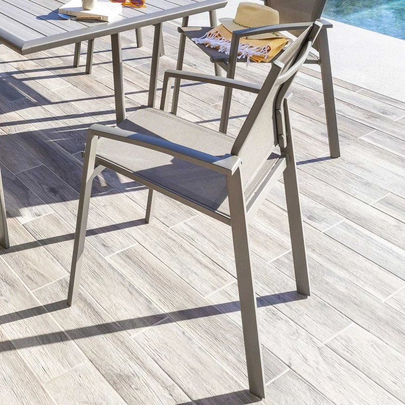 Fauteuil Extérieur Axant Wengé/praline Hespéride 2 Fauteuil Extérieur Axant Wengé/praline Hespéride – Image 2