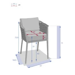 Fauteuil Repas Extérieur Embruns Mailles Hespéride -Hespéride fauteuil repas exterieur embruns mailles hesperide 5