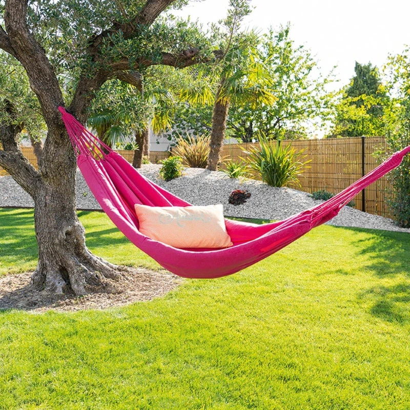 Hamac Sans Support Yaqui Framboise Hespéride 1 Hamac Sans Support Yaqui Framboise Hespéride