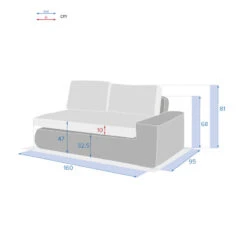 Méridienne Droite De Salon Savinia Coloris Tahini Hespéride -Hespéride meridienne droite de salon savinia coloris tahini hesperide 3