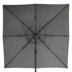 Parasol Décentré Eléa Inclinable Carré Oléfine Anthracite Hespéride -Hespéride parasol decentre inclinable carre olefine anthracite hesperide 1 2