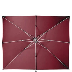 Parasol Déporté Rectangulaire Equador Bordeaux Hespéride -Hespéride parasol deporte rectangulaire equador bordeaux hesperide 4