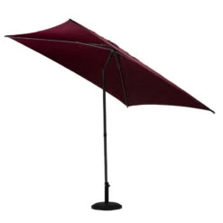 Parasol Droit Carré 2,5x2,5m Soya Bordeaux Hespéride -Hespéride parasol droit carre 25x25m soya bordeaux hesperide 2