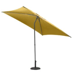 Parasol Droit Carré 2,5x2,5m Soya Jaune Moutarde Hespéride -Hespéride parasol droit carre 25x25m soya jaune moutarde hesperide 2