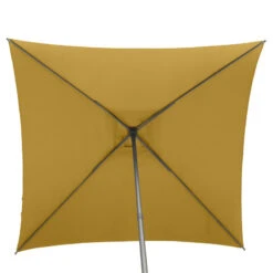 Parasol Droit Carré 2,5x2,5m Soya Jaune Moutarde Hespéride -Hespéride parasol droit carre 25x25m soya jaune moutarde hesperide 3