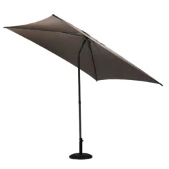 Parasol Droit Carré 2,5x2,5m Soya Taupe Hespéride -Hespéride parasol droit carre 25x25m soya taupe hesperide 2