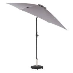 Parasol Droit Rond 2,7m Sisko Ardoise Hespéride -Hespéride parasol droit rond 27m sisko ardoise hesperide 1 2