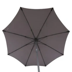 Parasol Droit Rond 2,7m Sisko Ardoise Hespéride -Hespéride parasol droit rond 27m sisko ardoise hesperide 1 4