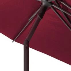 Parasol Droit Rond 2,7m Soya Bordeaux Hespéride -Hespéride parasol droit rond 27m soya bordeaux hesperide 5
