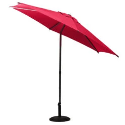 Parasol Droit Rond 2,7m Soya Grenade Hespéride -Hespéride parasol droit rond 27m soya grenade hesperide 2